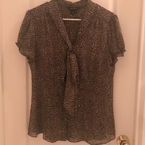 White House Black Market Cheetah Blouse